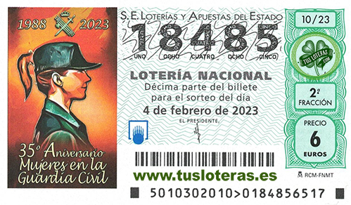 sorteo 35 aniversario Mujer en la Guardia Civil 